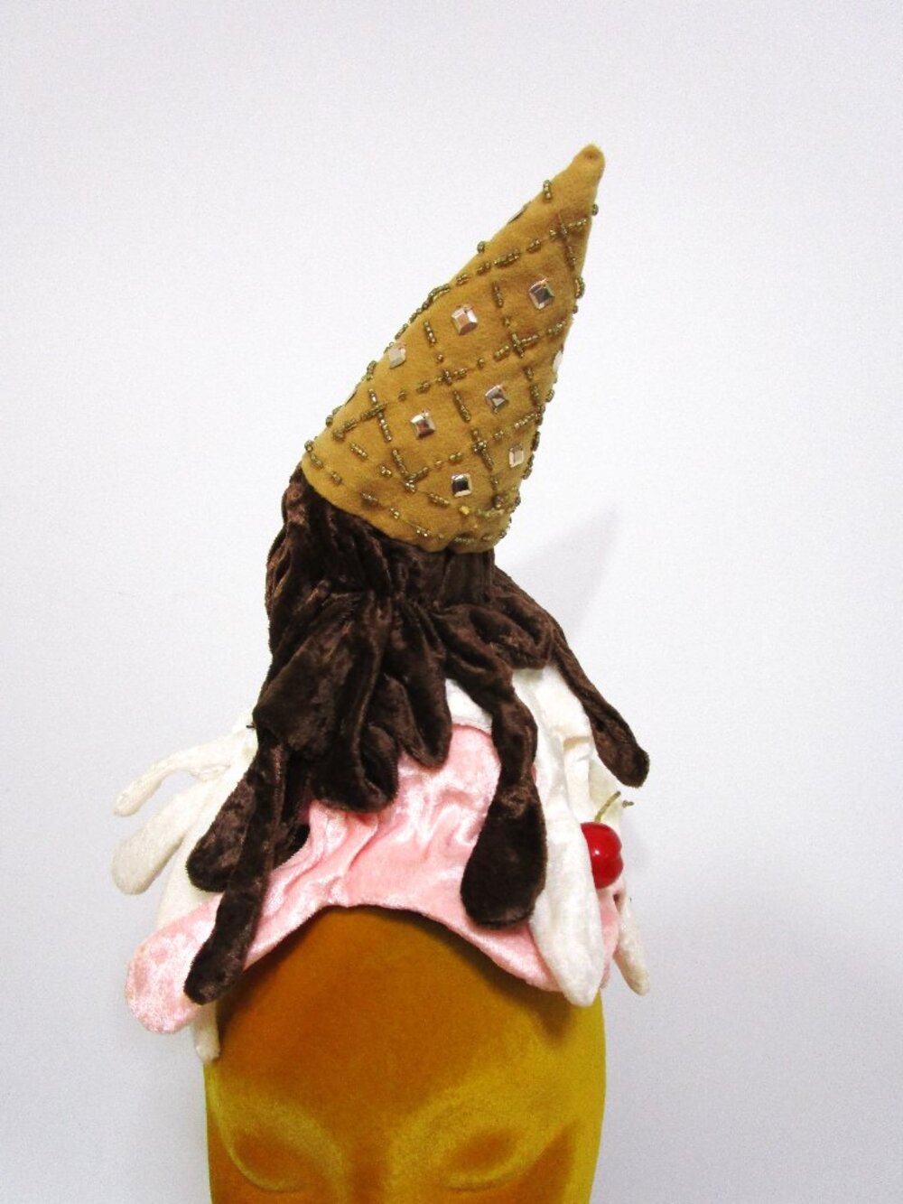 Melting Ice Cream Cone Birthday Fantasy Hat Handmade